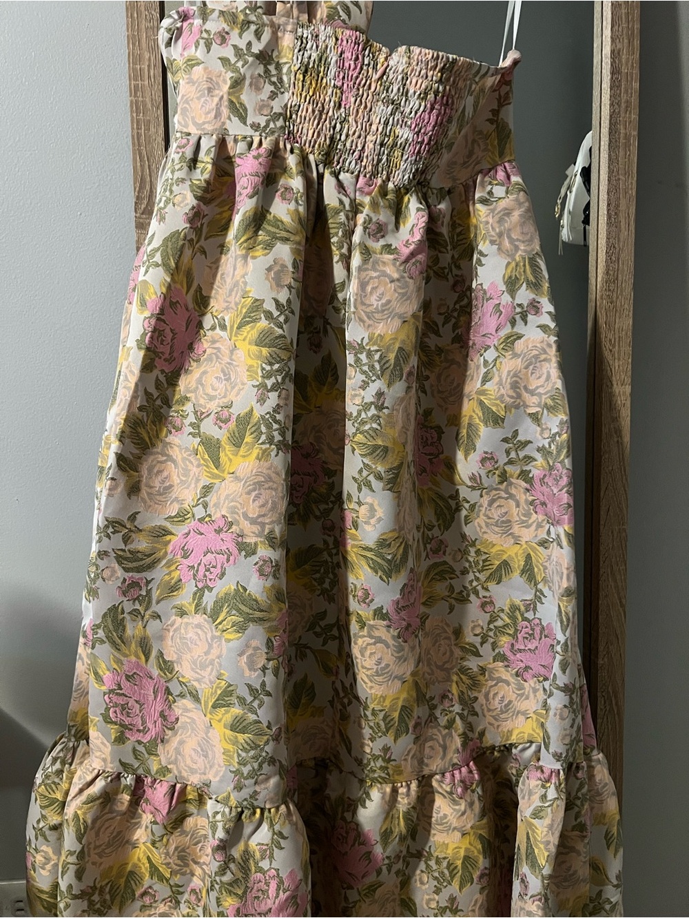 Petal & Pup Bettina Floral Bow Front One-Shoulder Maxi Dress - Picture 11 of 11